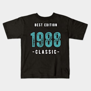 Vintage Birthday Year 1988 Black Kids T-Shirt